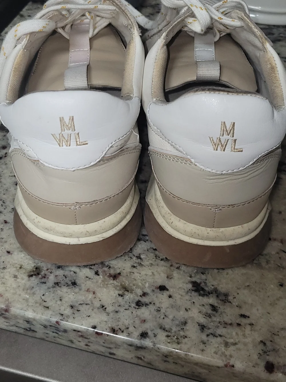 Madewell Women’s Neutral Leather & White Accent Sneakers